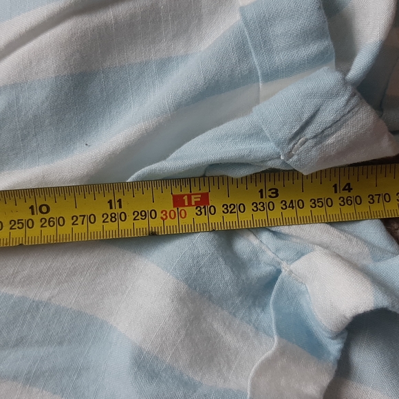 Billabong High Waisted Mini Cotton Stripped Shorts Size 29 - Picture 7 of 8